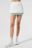 Tennis Club Sweater Knit Skirt - White/Spruce Green sold by Alo Yoga