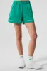 Motivate Track Short - Spruce Green/White sold by Alo Yoga