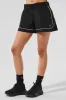 Motivate Track Short - Black/White sold by Alo Yoga