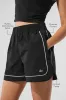 Motivate Track Short - Black/White sold by Alo Yoga