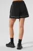 Motivate Track Short - Black/White sold by Alo Yoga
