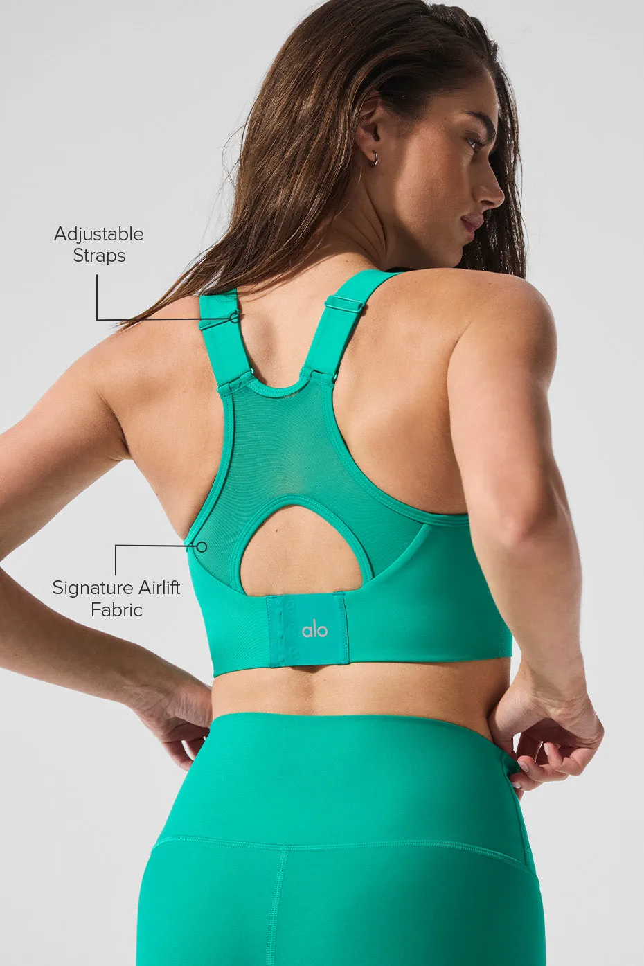 Airlift Empower Bra - Spruce Green sold by Alo Yoga product image thumbnail 2