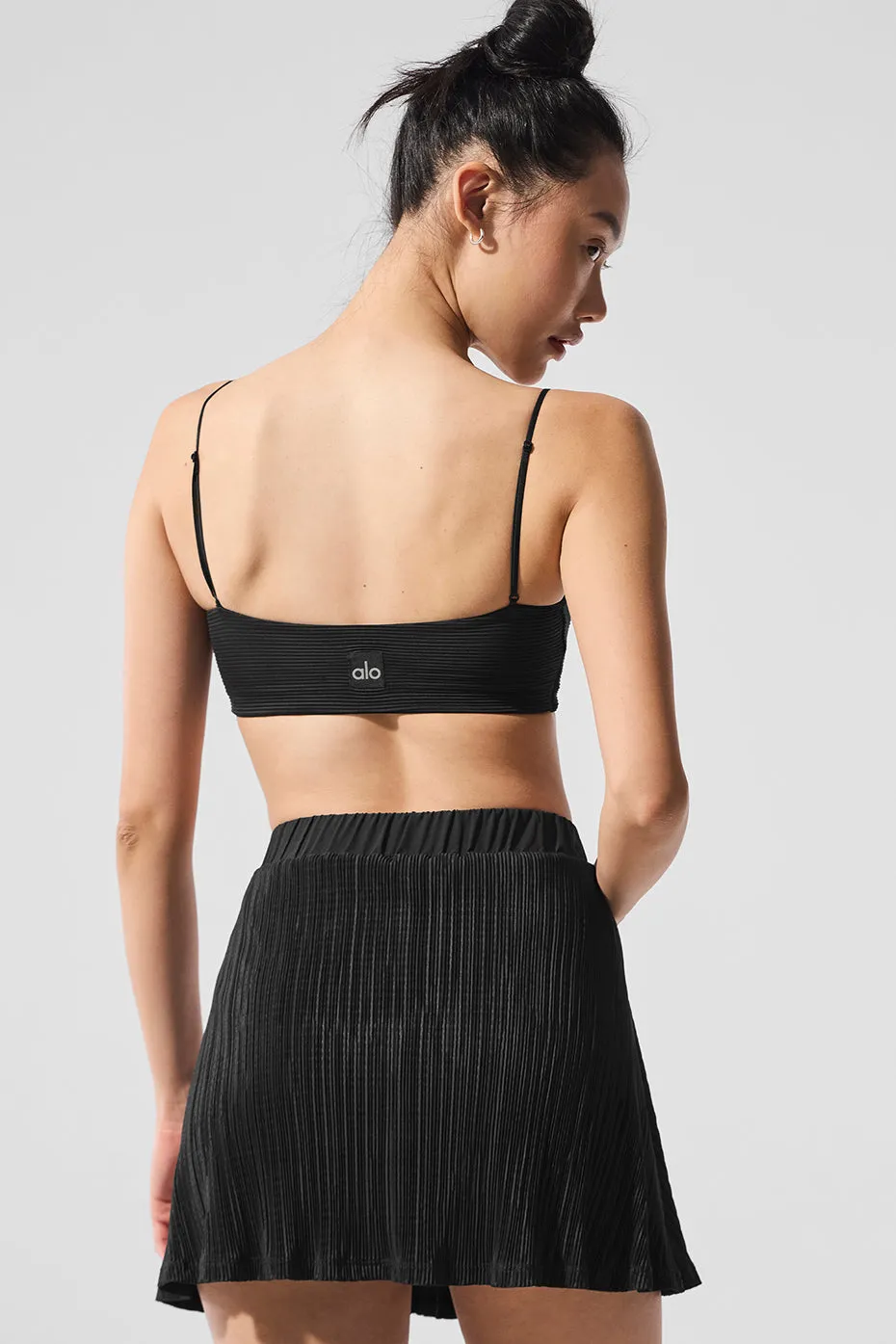 Micro Plisse Game On Bra - Black sold by Alo Yoga product image thumbnail 4