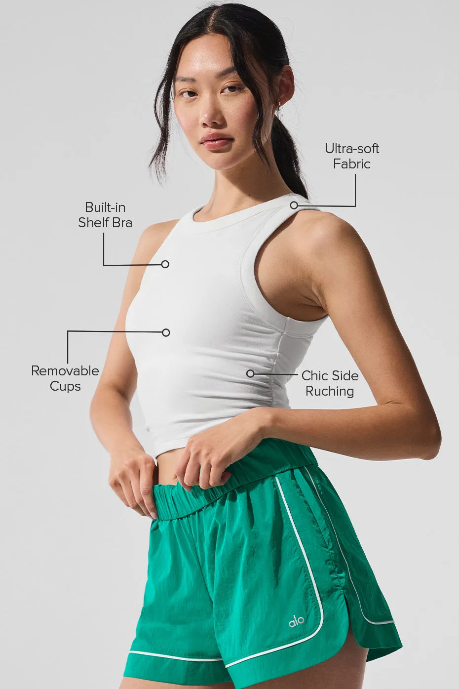 Sway Bra Tank - White sold by Alo Yoga product image thumbnail 3