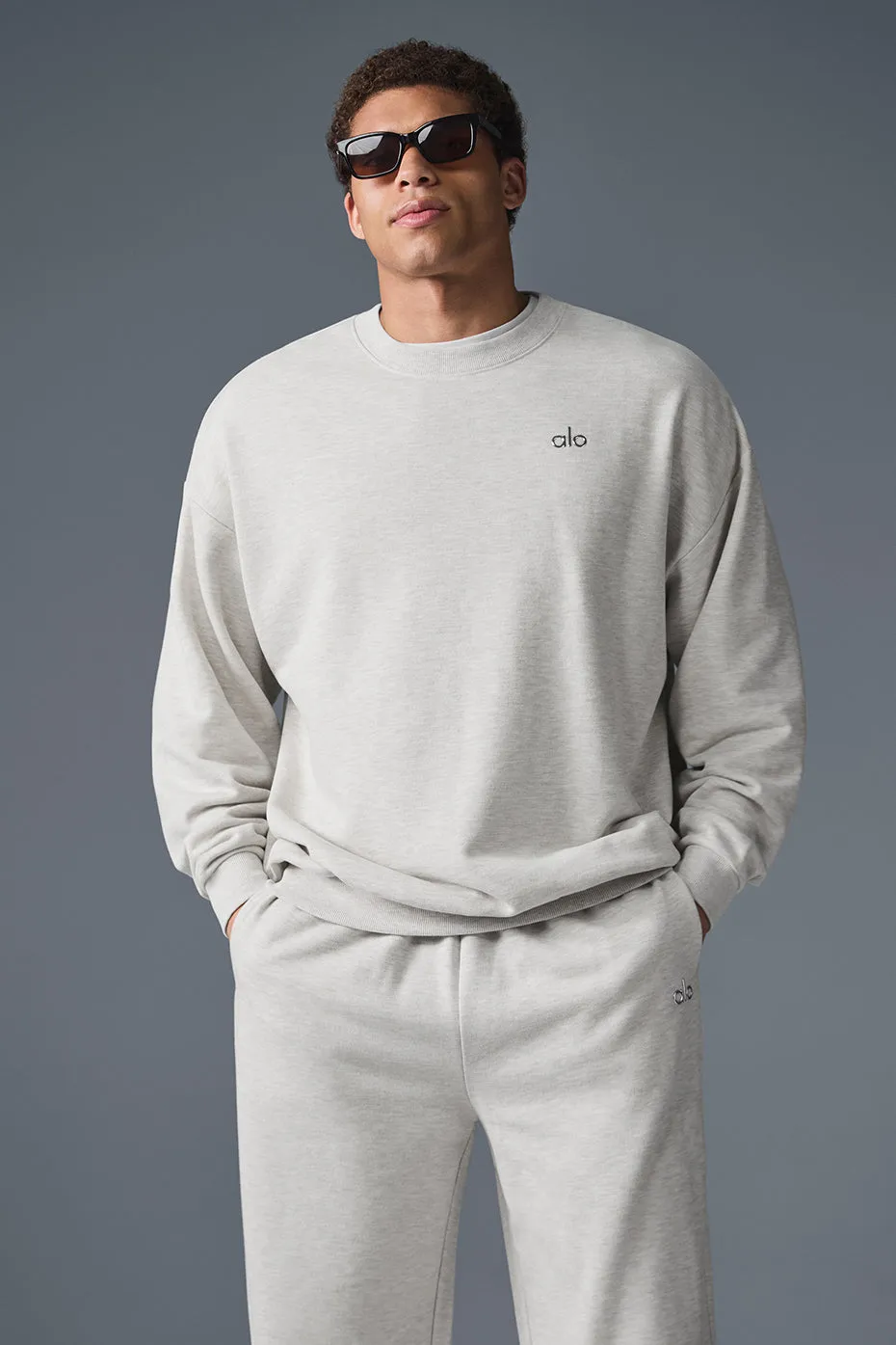 Accolade Straight Leg Sweatpant - White Heather sold by Alo Yoga product image thumbnail 4