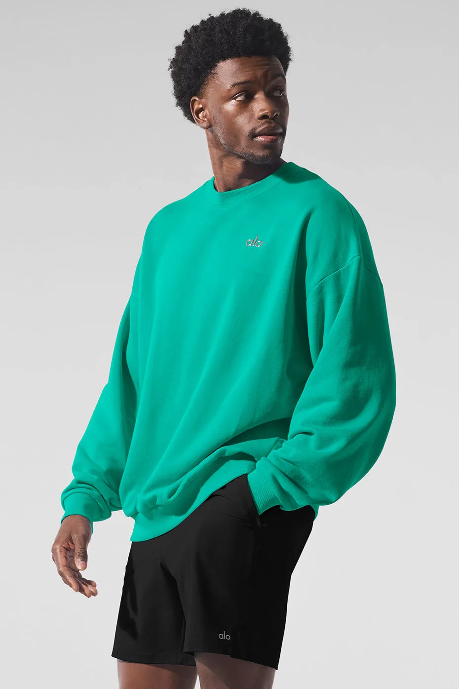Accolade Crew Neck Pullover - Spruce Green sold by Alo Yoga product image thumbnail 3