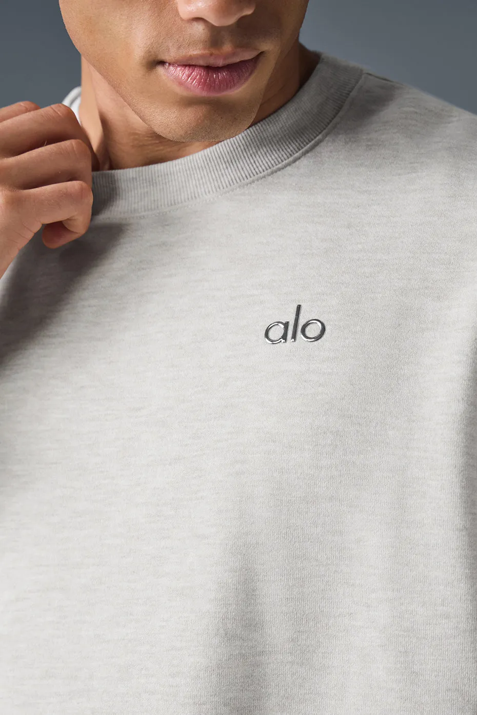 Accolade Crew Neck Pullover - White Heather sold by Alo Yoga product image thumbnail 2