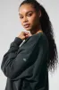 Chill Crew Neck Pullover - Charcoal Green sold by Alo Yoga