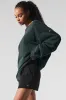 Chill Crew Neck Pullover - Charcoal Green sold by Alo Yoga