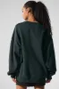 Chill Crew Neck Pullover - Charcoal Green sold by Alo Yoga