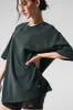 Double Take Short Sleeve - Charcoal Green sold by Alo Yoga