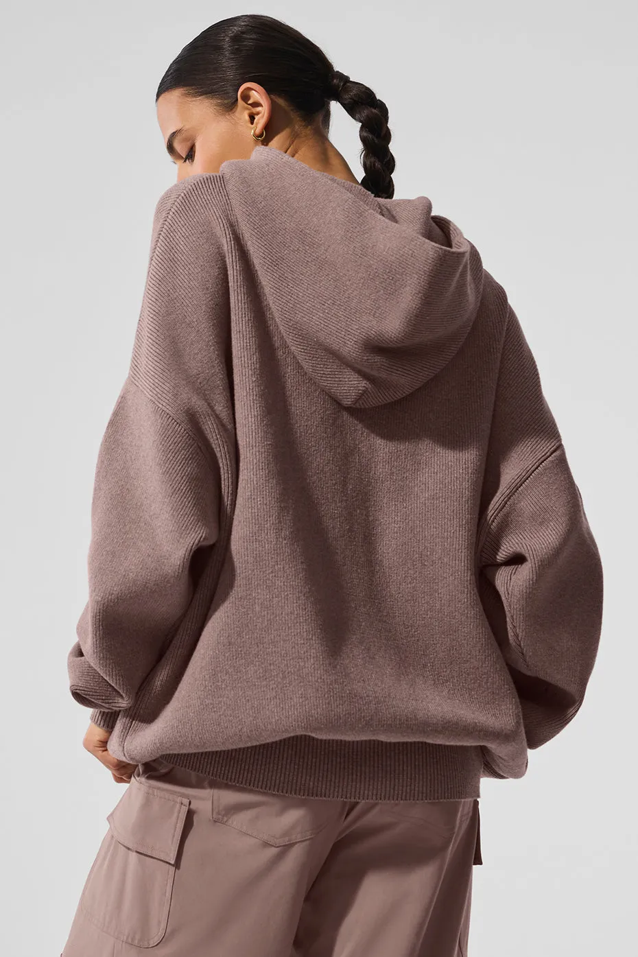Scholar Hooded Sweater - Mushroom Heather sold by Alo Yoga product image thumbnail 2