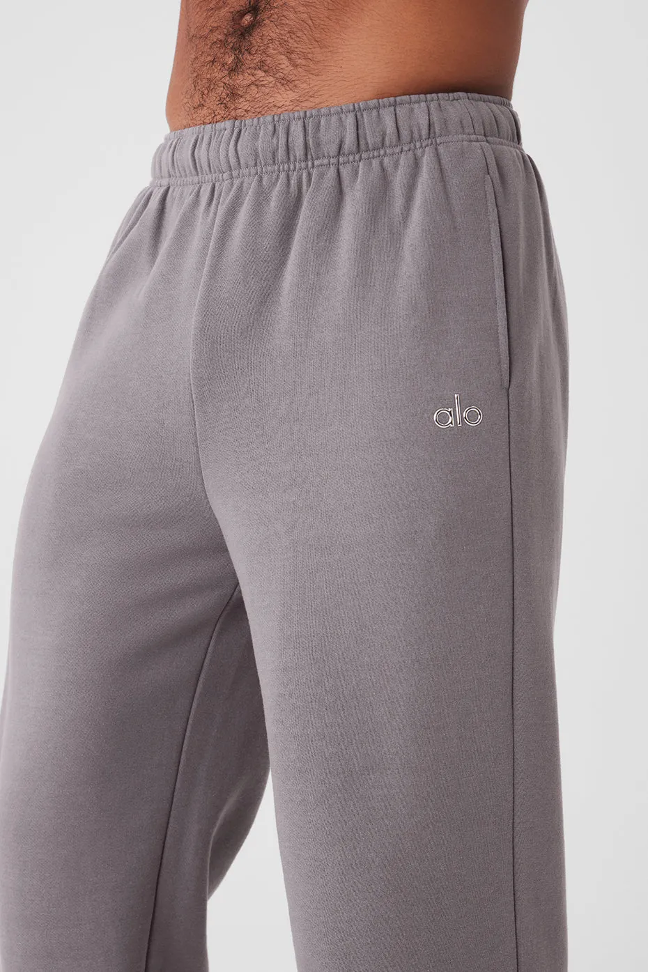 Washed Accolade Straight Leg Sweatpant - Cool Grey Wash sold by Alo Yoga product image thumbnail 4