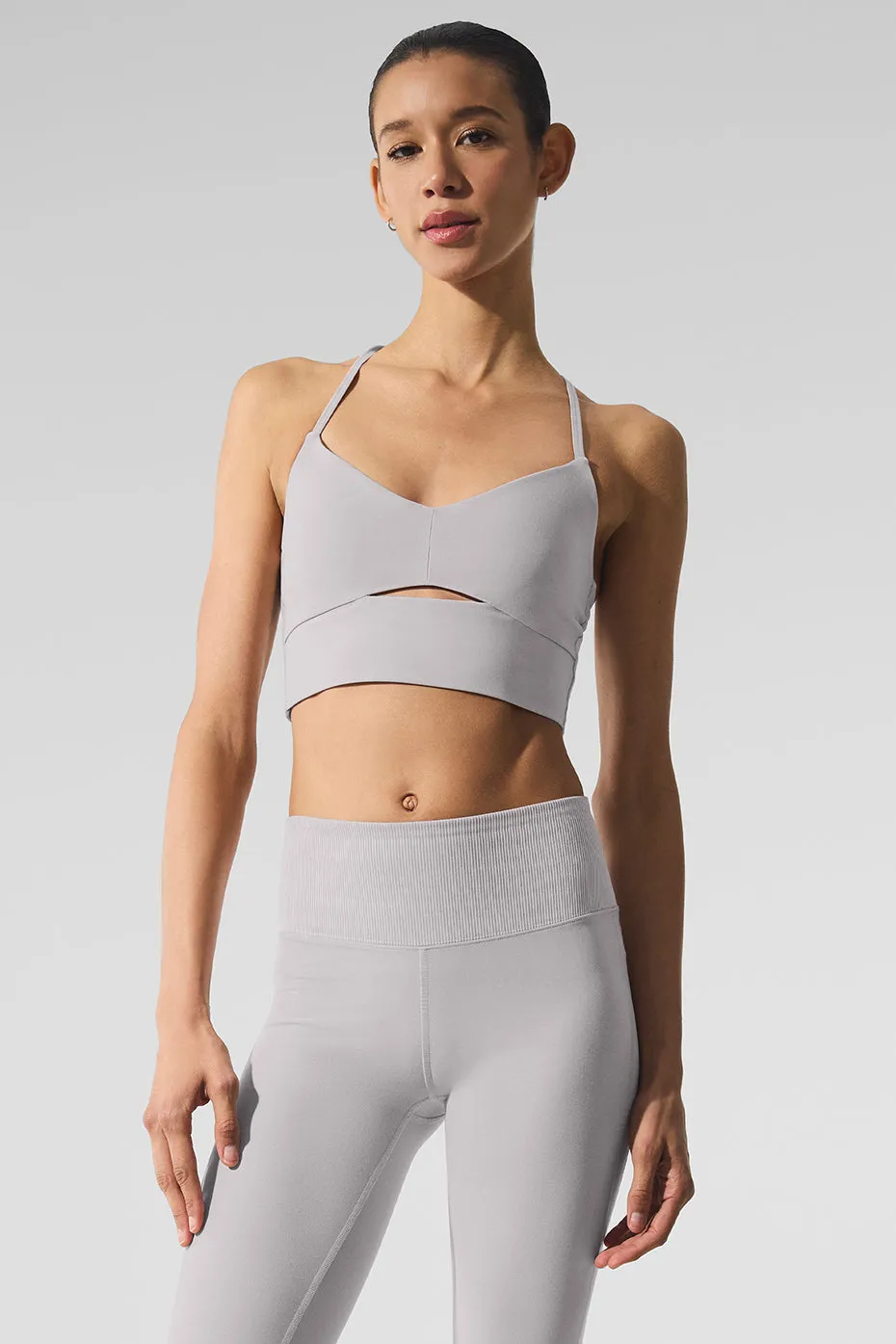 Washed Alosoft Highlight Bra - Grey Sky Wash sold by Alo Yoga product image thumbnail 3