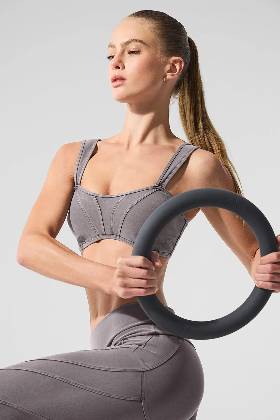 Washed Alosoft Sunray Bra - Cool Grey Wash sold by Alo Yoga product image thumbnail 5