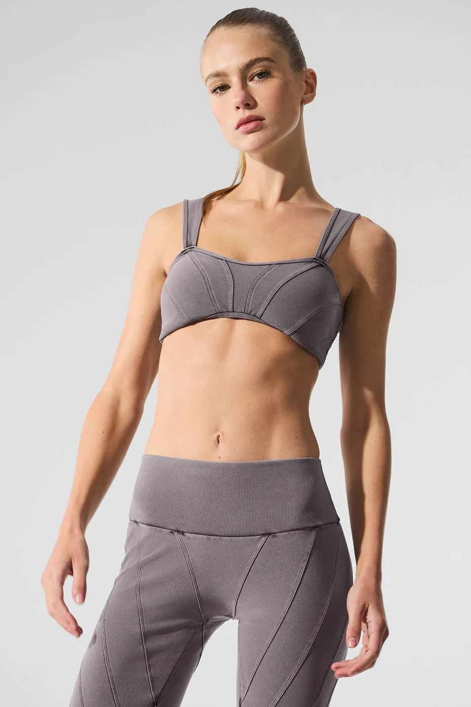 Washed Alosoft Sunray Bra - Cool Grey Wash sold by Alo Yoga product image thumbnail 3