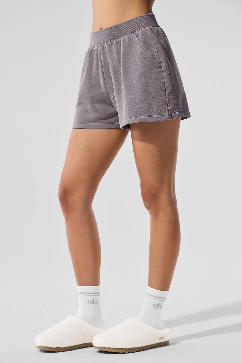 Washed Low Key Sweat Short - Cool Grey Wash sold by Alo Yoga product image thumbnail 4