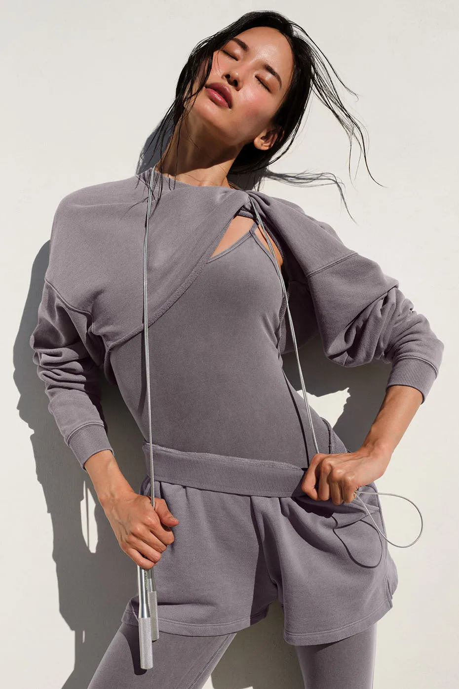 Washed Low Key Sweat Short - Cool Grey Wash sold by Alo Yoga product image thumbnail 5