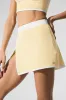 Airbrush Streamlined Skirt - Warm Butter/White sold by Alo Yoga