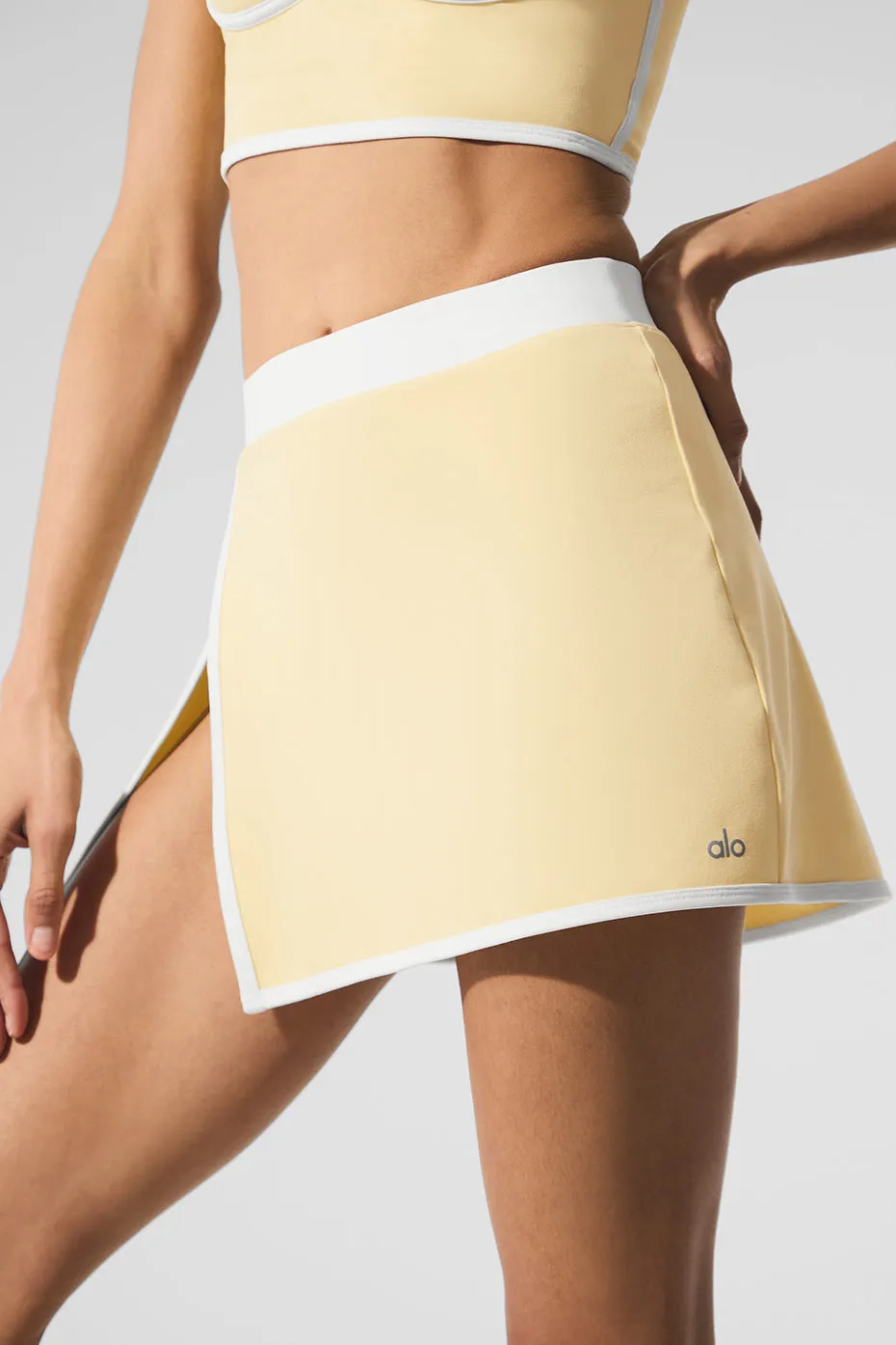 Airbrush Streamlined Skirt - Warm Butter/White sold by Alo Yoga product image thumbnail 5