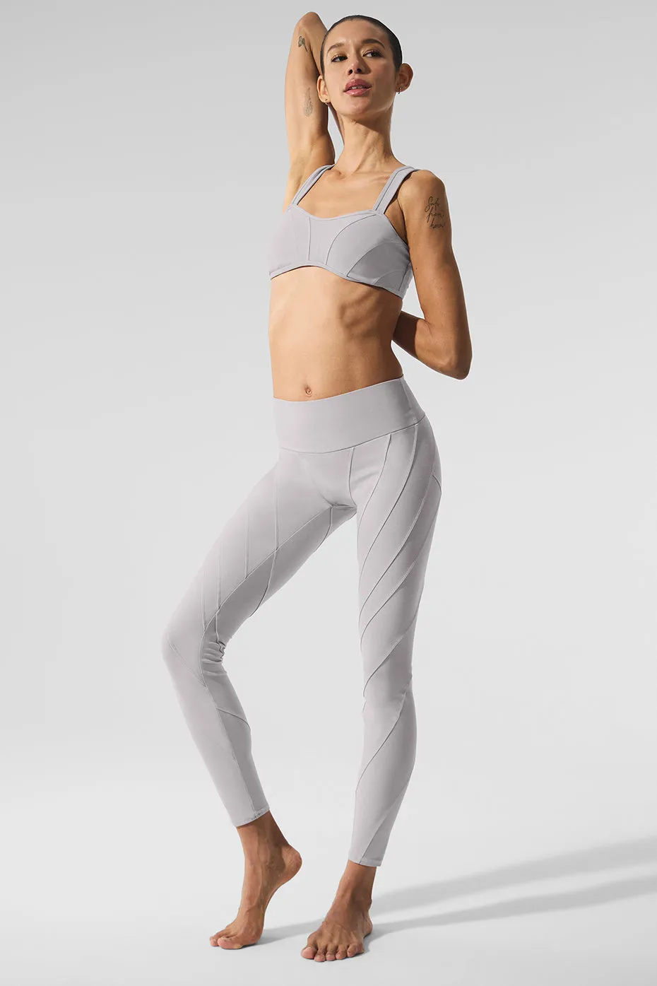 Washed Alosoft High-Waist Sunray Legging - Grey Sky Wash sold by Alo Yoga product image thumbnail 5