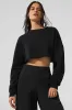 Extreme Cropped Pullover - Black sold by Alo Yoga