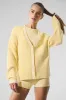 Tennis Club Sweater Knit Cardigan - Warm Butter/White sold by Alo Yoga