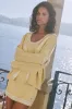 Tennis Club Sweater Knit Cardigan - Warm Butter/White sold by Alo Yoga