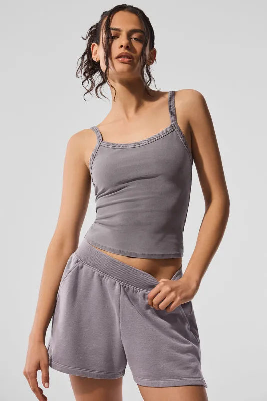 Washed Alosoft Sweet Talker Tank - Cool Grey Wash sold by Alo Yoga