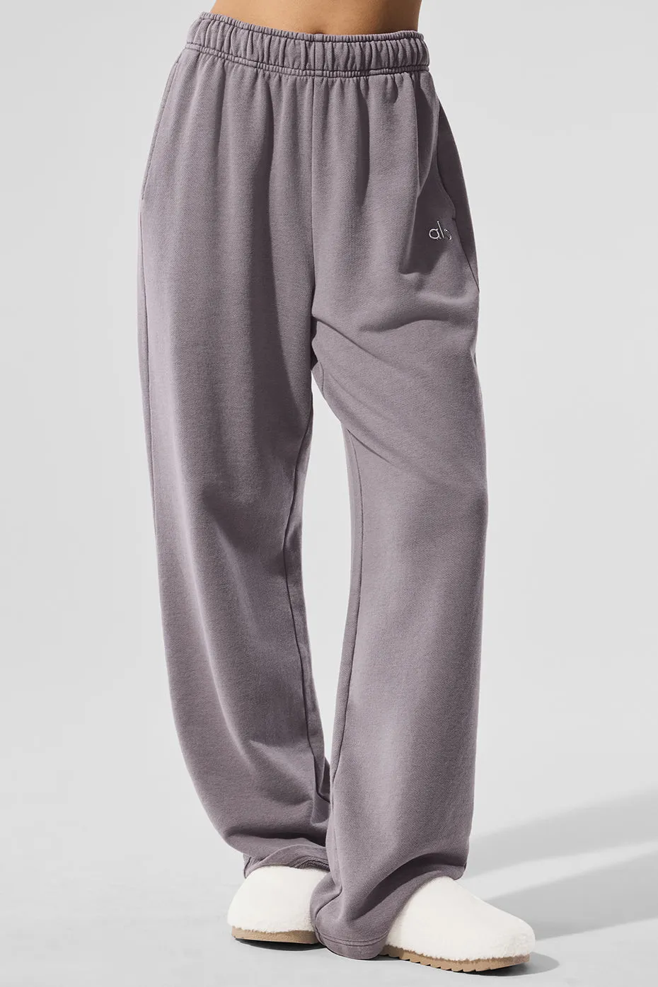 Washed Accolade Straight Leg Sweatpant - Cool Grey Wash sold by Alo Yoga product image thumbnail 3
