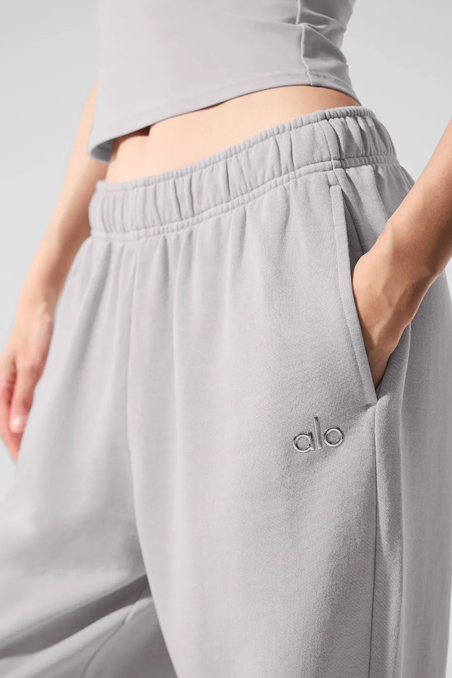 Washed Accolade Straight Leg Sweatpant - Grey Sky Wash sold by Alo Yoga product image thumbnail 4