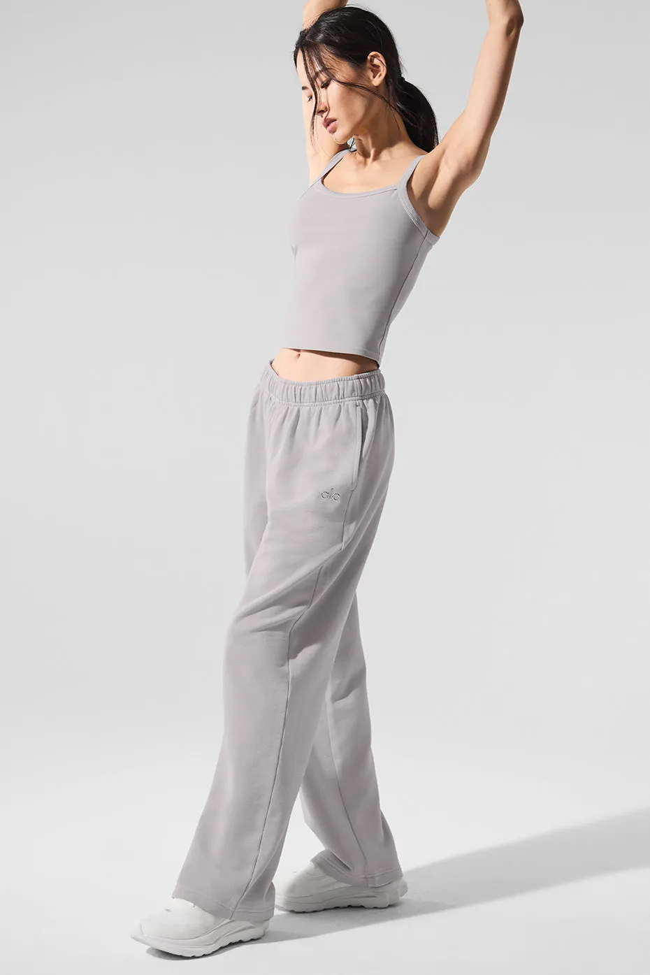 Washed Accolade Straight Leg Sweatpant - Grey Sky Wash sold by Alo Yoga