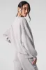 Washed Accolade Crew Neck Pullover - Grey Sky Wash sold by Alo Yoga