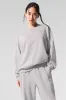 Washed Accolade Crew Neck Pullover - Grey Sky Wash sold by Alo Yoga