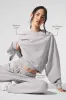 Washed Accolade Crew Neck Pullover - Grey Sky Wash sold by Alo Yoga