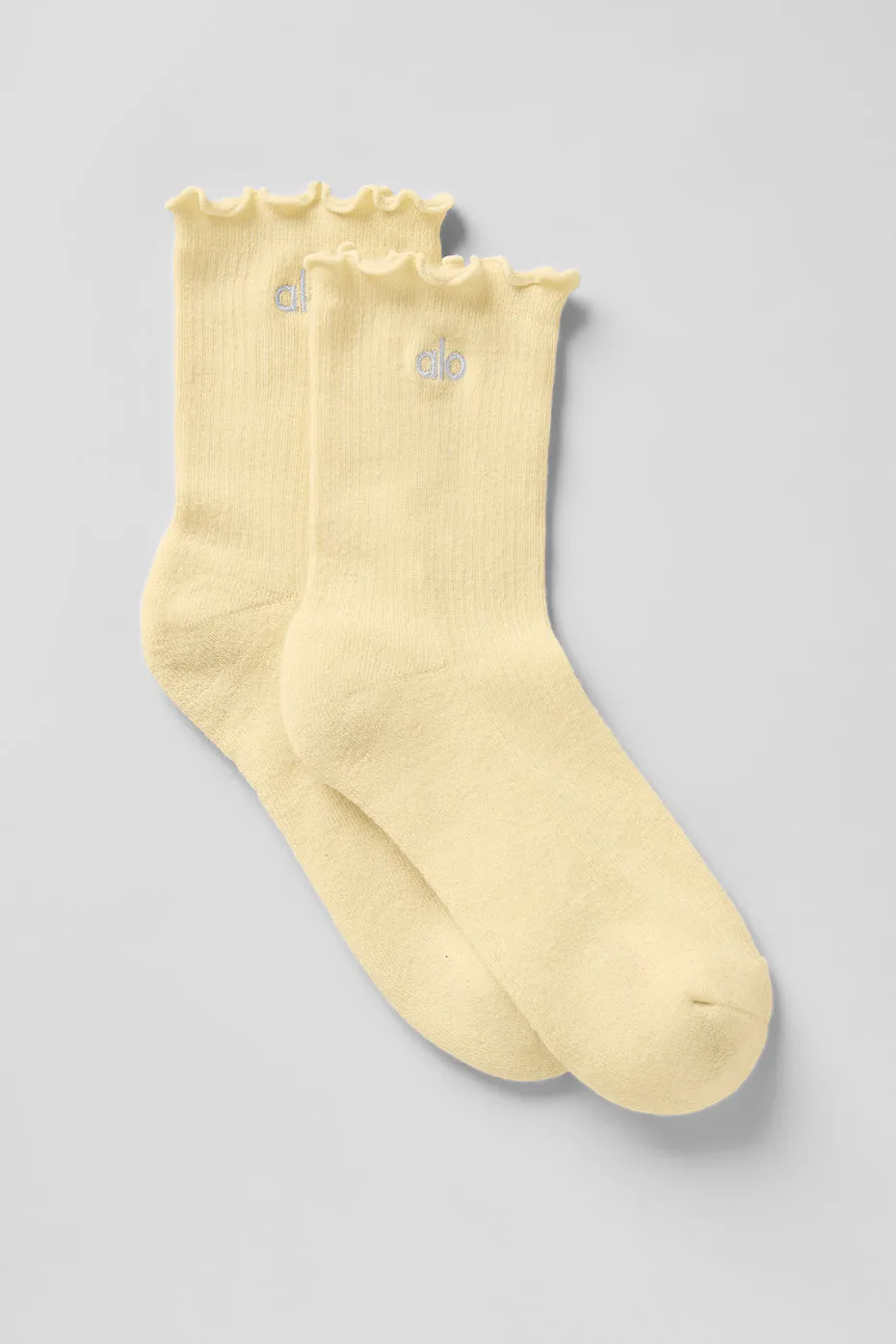 Women's Lettuce Edge Sock - Warm Butter sold by Alo Yoga