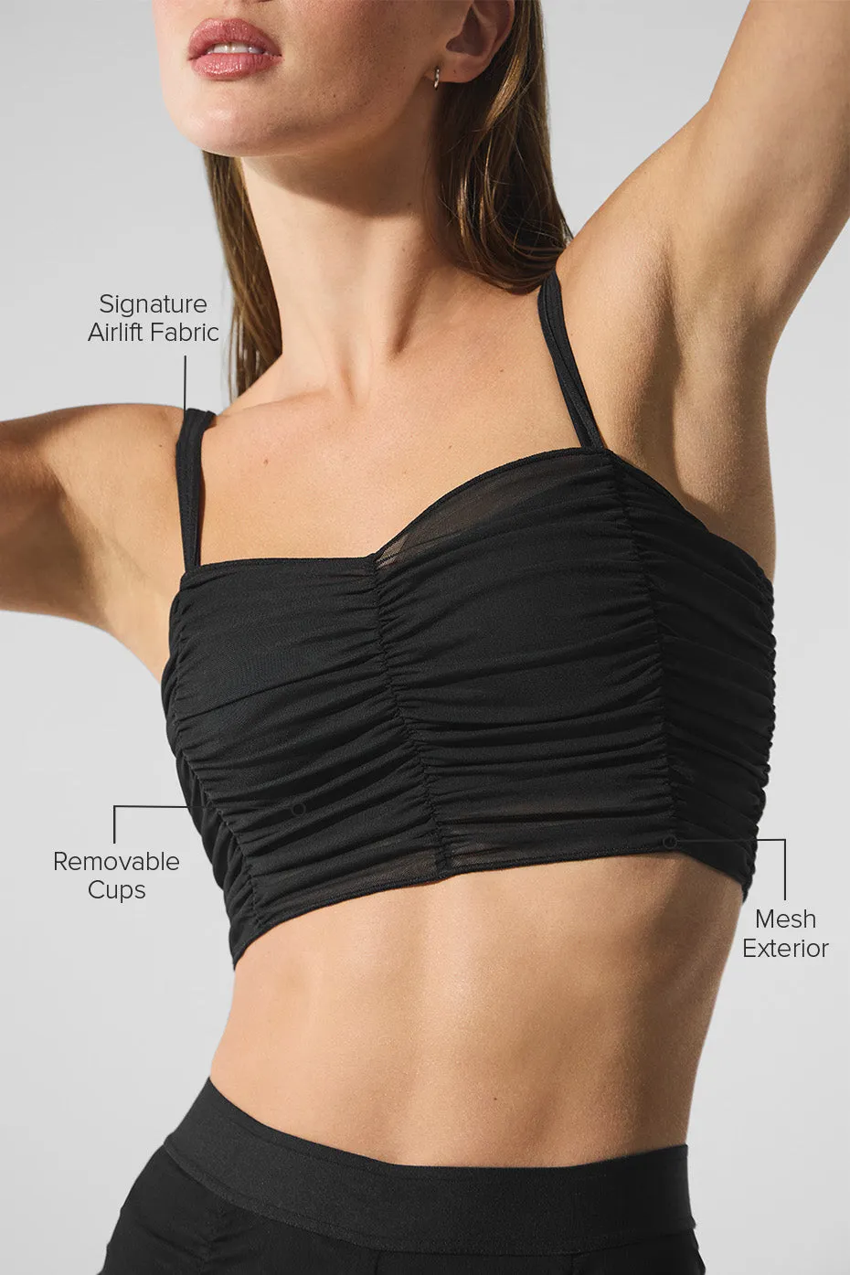 Airlift Mesh Cherish Bra - Black sold by Alo Yoga product image thumbnail 2