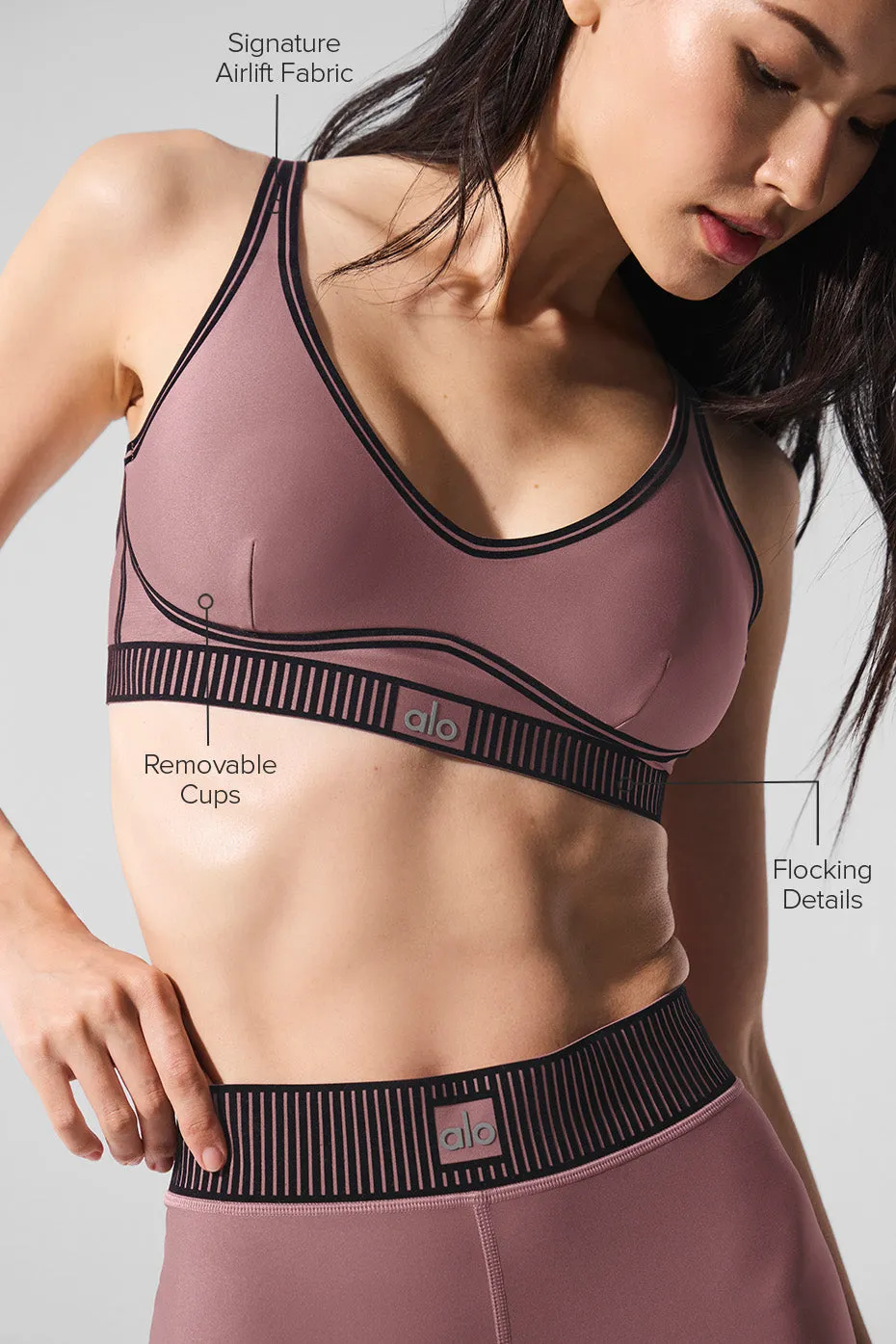 Airlift Line Up Bra - Smoky Quartz | Parallel