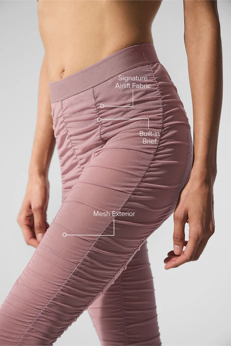 Airlift Mesh High-Waist Cherish Legging - Smoky Quartz sold by Alo Yoga product image thumbnail 2