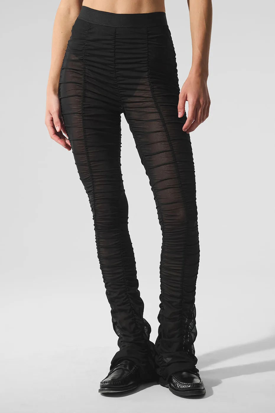 Airlift Mesh High-Waist Cherish Legging - Black sold by Alo Yoga