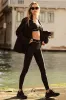 Airlift High-Waist Alignment Legging - Black/White sold by Alo Yoga