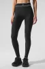 Airlift High-Waist Alignment Legging - Black/White sold by Alo Yoga
