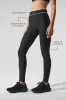Airlift High-Waist Alignment Legging - Black/White sold by Alo Yoga