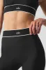 Airlift High-Waist Alignment Legging - Black/White sold by Alo Yoga