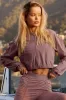 Cropped Breezy Full-Zip Hoodie - Smoky Quartz sold by Alo Yoga