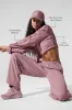 Cropped Breezy Full-Zip Hoodie - Smoky Quartz sold by Alo Yoga