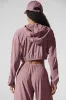 Cropped Breezy Full-Zip Hoodie - Smoky Quartz sold by Alo Yoga