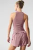 Goddess Ribbed Go-To Tank - Smoky Quartz sold by Alo Yoga