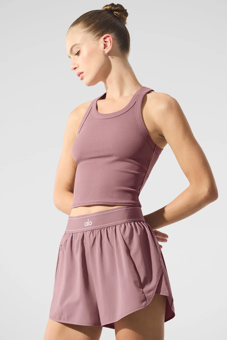 Goddess Ribbed Go-To Tank - Smoky Quartz sold by Alo Yoga product image thumbnail 3