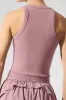 Goddess Ribbed Go-To Tank - Smoky Quartz sold by Alo Yoga